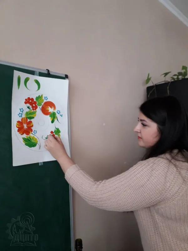 Відкритий урок з елементами петриківського розпису